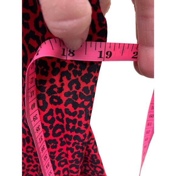 Loft Bright Red Animal Print Slit Midi Dress Size 4 - Picture 6 of 7